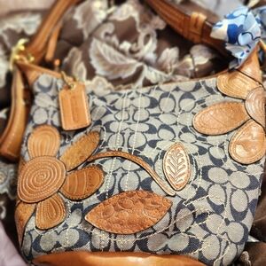 Vintage coach denim handbag
